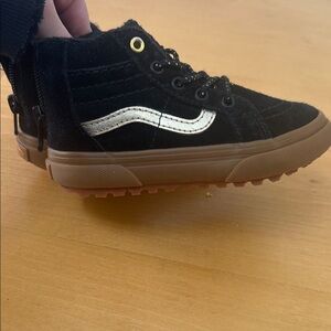 Vans Kids Black and Brown High-Top Sneakers